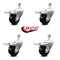 Service Caster 3 Inch Soft Rubber Wheel Swivel 12mm Stem Caster Set with Total Lock Brake SCC-TSTTL20S314-SRS-M1215-4 - alternate 4